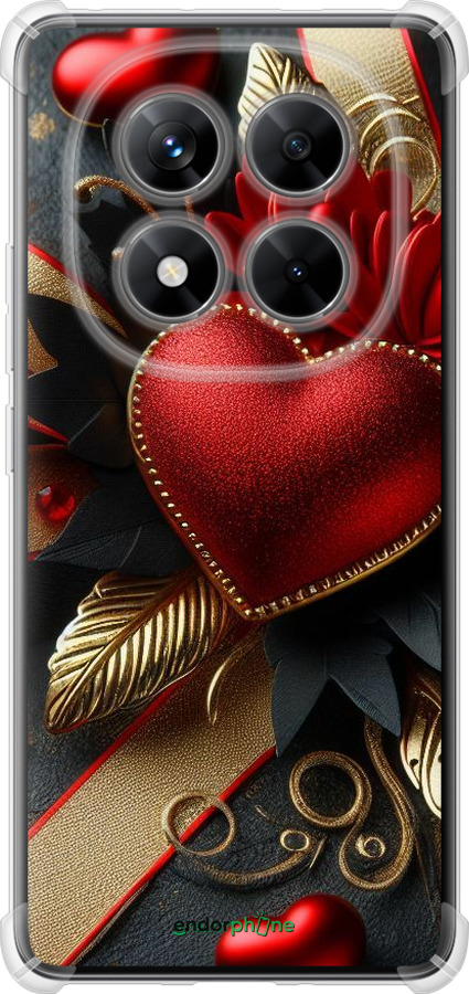 Силикон с усиленными углами чехол Сердечки v2 для Xiaomi Redmi Note 14 Pro 5G - 5832sp-3928 изображение 