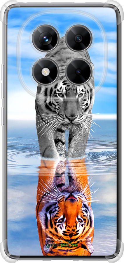 Силикон с усиленными углами чехол Тигр для Xiaomi Redmi Note 14 Pro 5G - 6016sp-3928 изображение 