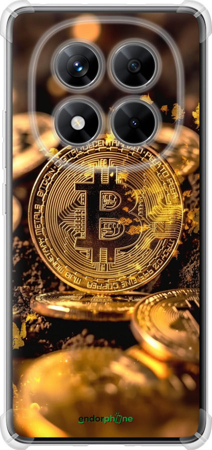 Силикон с усиленными углами чехол Золотая лихорадка биткойна для Xiaomi Redmi Note 14 Pro 5G - 6089sp-3928 изображение 