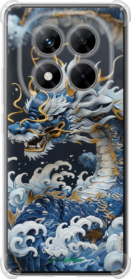 Силикон с усиленными углами чехол Водяной дракон для Xiaomi Redmi Note 14 Pro 5G - 6113sp-3928 изображение 