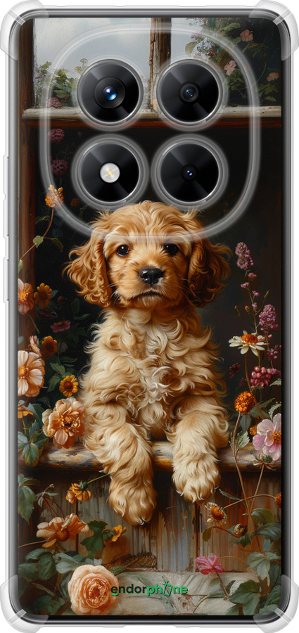 Силикон с усиленными углами чехол Щенок cocker spaniel для Xiaomi Redmi Note 14 Pro 5G - 6136sp-3928 изображение 
