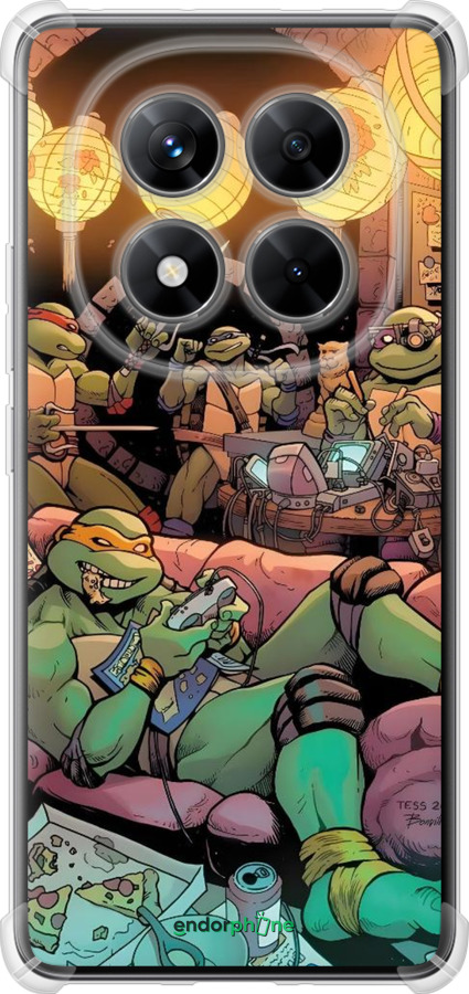 Силикон с усиленными углами чехол Черепашки нинзя для Xiaomi Redmi Note 14 Pro 5G - 6346sp-3928 изображение 
