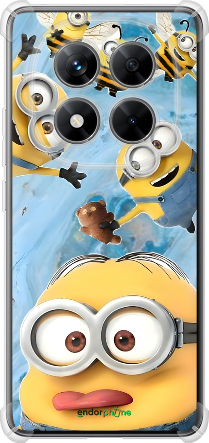 Силикон с усиленными углами чехол Миньоны для Xiaomi Redmi Note 14 Pro 5G - 6386sp-3928 изображение 