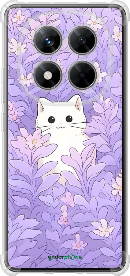 Силикон с усиленными углами чехол Котик в цветах для Xiaomi Redmi Note 14 Pro 5G - 6390sp-3928 изображение 