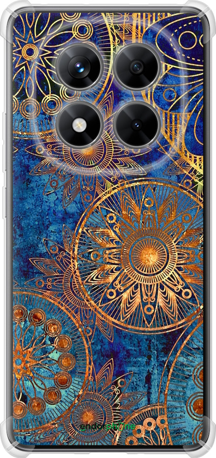 Силикон с усиленными углами чехол Золотой узор для Xiaomi Redmi Note 14 Pro 5G - 678sp-3928 изображение 