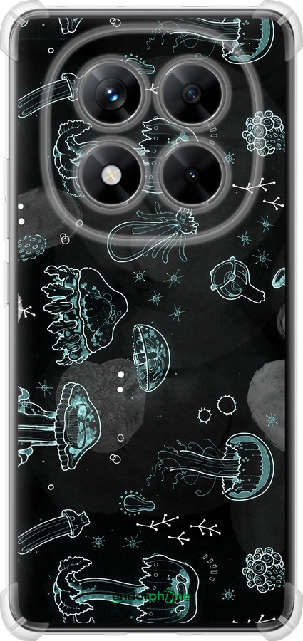Силикон с усиленными углами чехол Медузы для Xiaomi Redmi Note 14 Pro 5G - 906sp-3928 изображение 