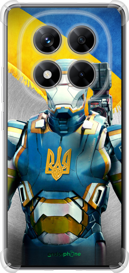 Силикон с усиленными углами чехол Украинский киборг для Xiaomi Redmi Note 14 Pro 5G - 980sp-3928 изображение 