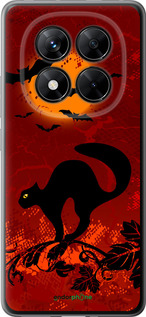 Силиконовый чехол Чёрная кошка под луной для Xiaomi Redmi Note 14 Pro 5G - 1190u-3928 изображение 
