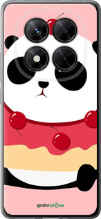 Силіконовий чехол Панда з пончиком для Xiaomi Poco X7 - 3991u-4011 изображение 