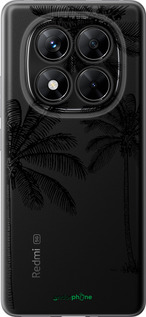 Силиконовый чехол Пальмы1 для Xiaomi Redmi Note 14 Pro 5G - 4634u-3928 изображение 