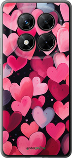 Силиконовый чехол Сердечки 4 для Xiaomi Redmi Note 14 Pro 5G - 5662u-3928 изображение 