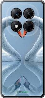 Силіконовий чехол Лебеді для Xiaomi Poco X7 - 6007u-4011 изображение 