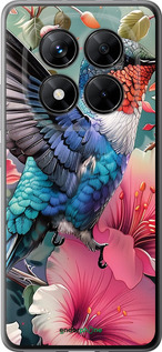 Силиконовый чехол Сказочная колибри для Xiaomi Poco X7 - 6051u-4011 изображение 