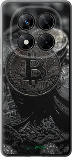 Силиконовый чехол Black Bitcoin для Xiaomi Redmi Note 14 Pro 5G - 6090u-3928 изображение 