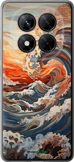 Силиконовый чехол Арт волны для Xiaomi Redmi Note 14 Pro 5G - 6324u-3928 изображение 