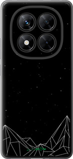 Силиконовый чехол Черно белые абстрактные горы для Xiaomi Poco X7 - 6437u-4011 изображение 