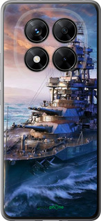 Силиконовый чехол Военный корабль, world of tanks, wargaming для Xiaomi Redmi Note 14 Pro 5G - 6461u-3928 изображение 