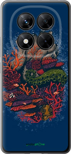 Силиконовый чехол Сердце моря для Xiaomi Redmi Note 14 Pro 5G - 6506u-3928 изображение 