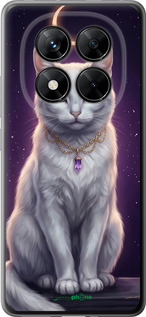 Силіконовий чехол Mystic White Cat Gothic Dark Purple Gold для Xiaomi Redmi Note 14 Pro 5G - 6805u-3928 изображение 
