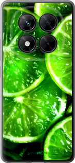 Силиконовый чехол Зелёные дольки лимона для Xiaomi Redmi Note 14 Pro 5G - 852u-3928 изображение 