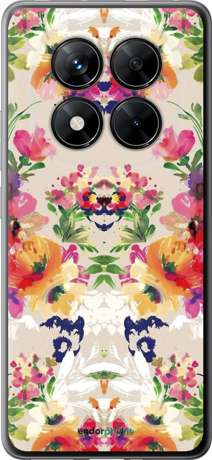 Силіконовий чехол Квітковий візерунок для Xiaomi Redmi Note 14 Pro 5G - 1083u-3928 изображение 