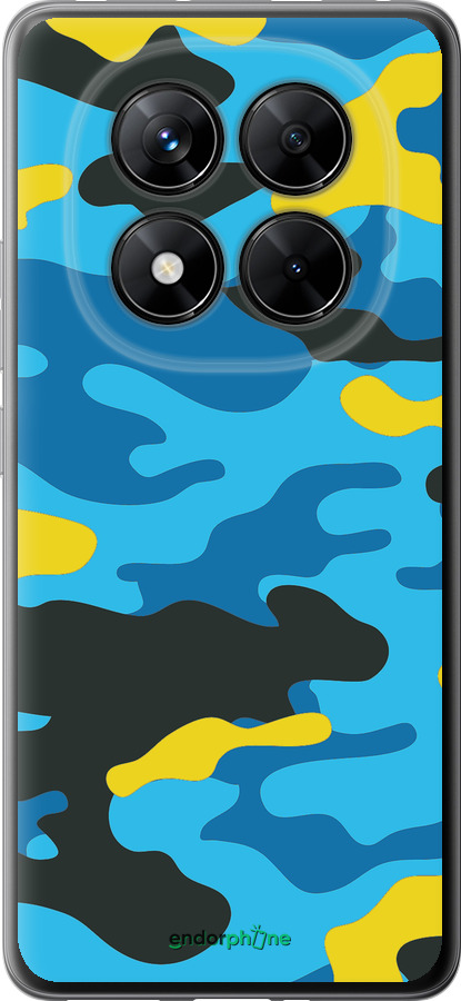 Силіконовий чехол Жовто-блакитний камуфляж для Xiaomi Poco X7 - 1084u-4011 изображение 
