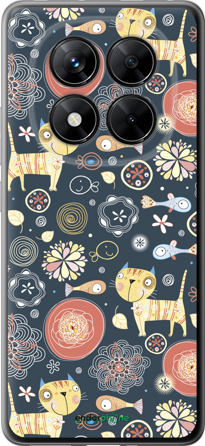 Силіконовий чехол Кошенята v4 для Xiaomi Redmi Note 14 Pro 5G - 1224u-3928 изображение 