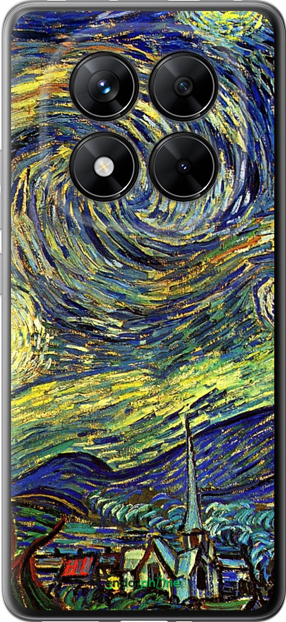 Силиконовый чехол Винсент Ван Гог. Звёздная ночь для Xiaomi Poco X7 - 163u-4011 изображение 