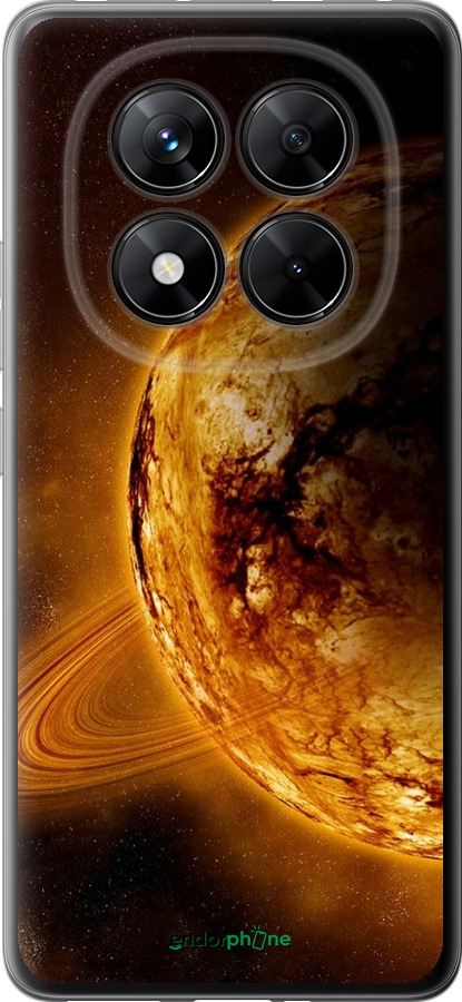 Силіконовий чехол Жовтий Сатурн для Xiaomi Poco X7 - 170u-4011 изображение 
