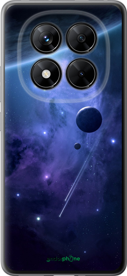 Силіконовий чехол Планети в синьому космосі для Xiaomi Poco X7 - 171u-4011 изображение 
