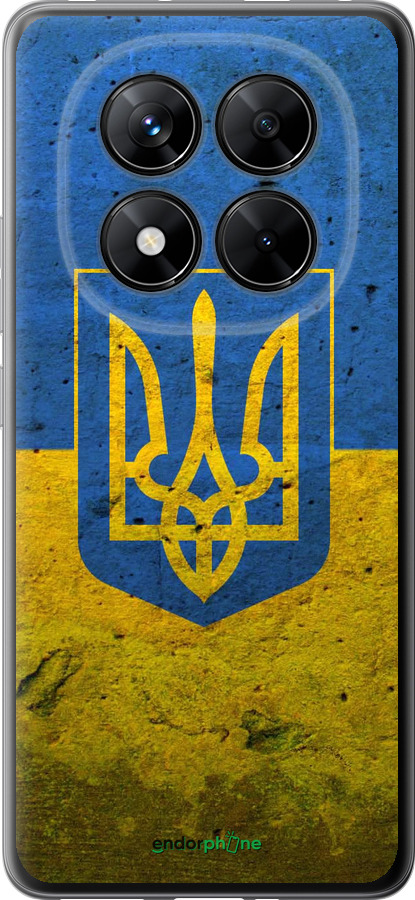 Силиконовый чехол Флаг и герб Украины 2 для Xiaomi Redmi Note 14 Pro 5G - 378u-3928 изображение 
