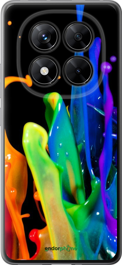 Силиконовый чехол брызги краски для Xiaomi Redmi Note 14 Pro 5G - 3957u-3928 изображение 