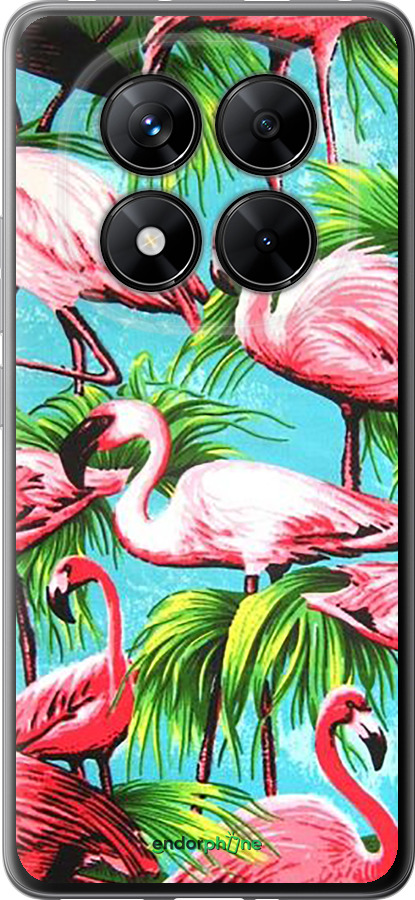 Силиконовый чехол Tropical background для Xiaomi Poco X7 - 4016u-4011 изображение 
