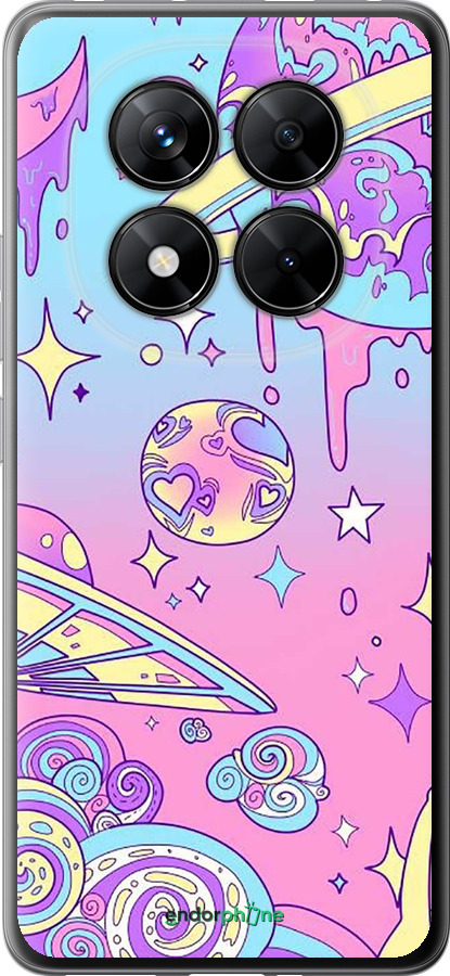 Силиконовый чехол Розовая галактика для Xiaomi Redmi Note 14 Pro 5G - 4146u-3928 изображение 