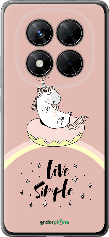 Силиконовый чехол Единорожка в пончике для Xiaomi Poco X7 - 4282u-4011 изображение 
