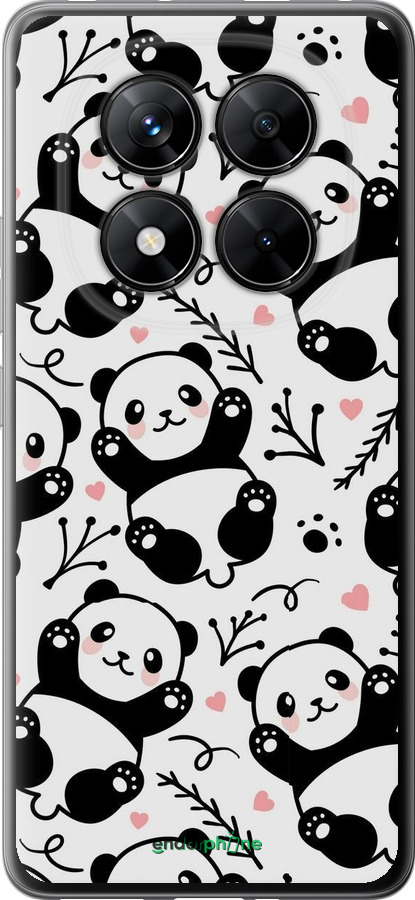 Силиконовый чехол Панды для Xiaomi Poco X7 - 4318u-4011 изображение 
