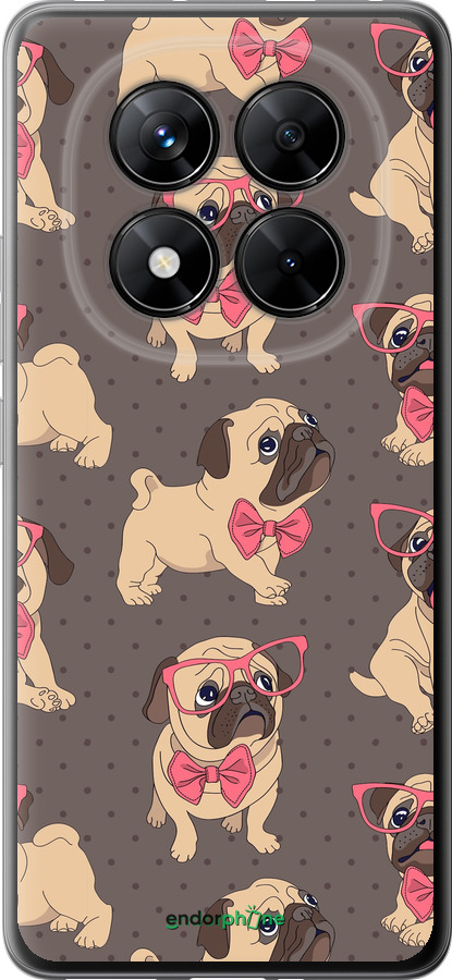 Силиконовый чехол мопсики 2 для Xiaomi Poco X7 - 4362u-4011 изображение 