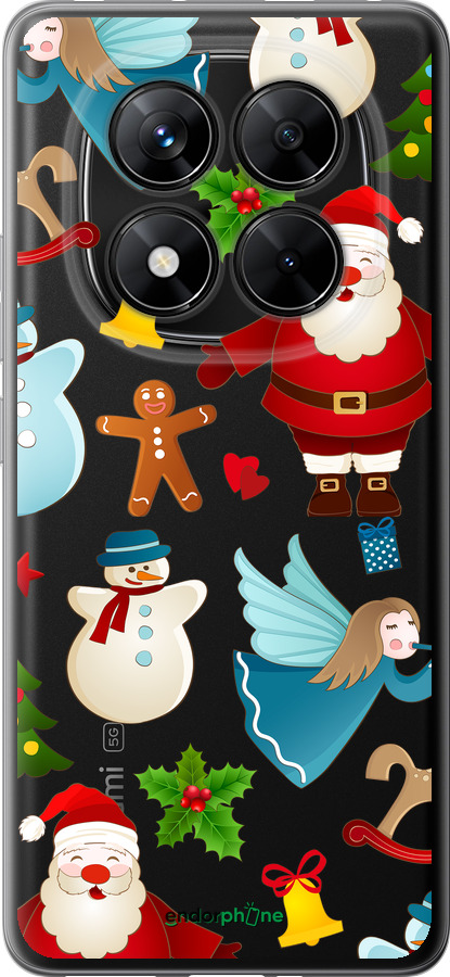 Силиконовый чехол Новогодний 1 для Xiaomi Poco X7 - 4614u-4011 изображение 