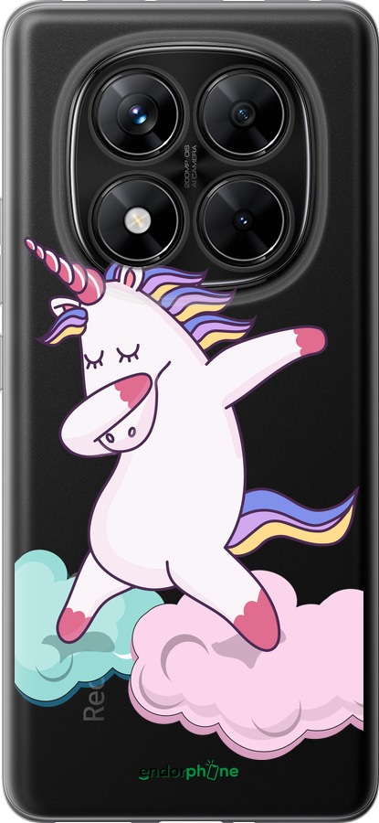Силиконовый чехол Единорог для Xiaomi Redmi Note 14 Pro 5G - 4702u-3928 изображение 