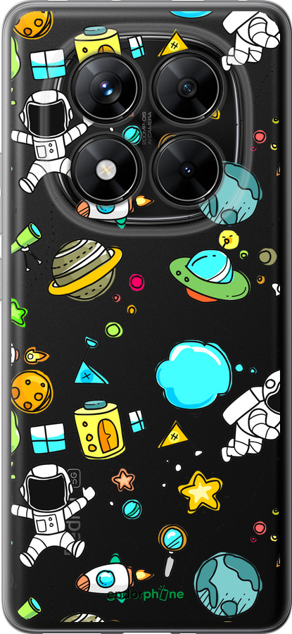 Силиконовый чехол Космос для Xiaomi Poco X7 - 4735u-4011 изображение 