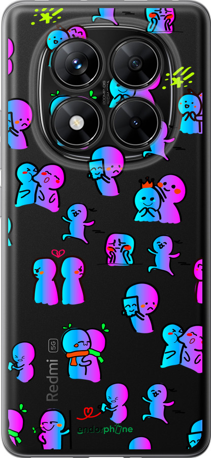Силиконовый чехол Эмоции для Xiaomi Poco X7 - 4736u-4011 изображение 