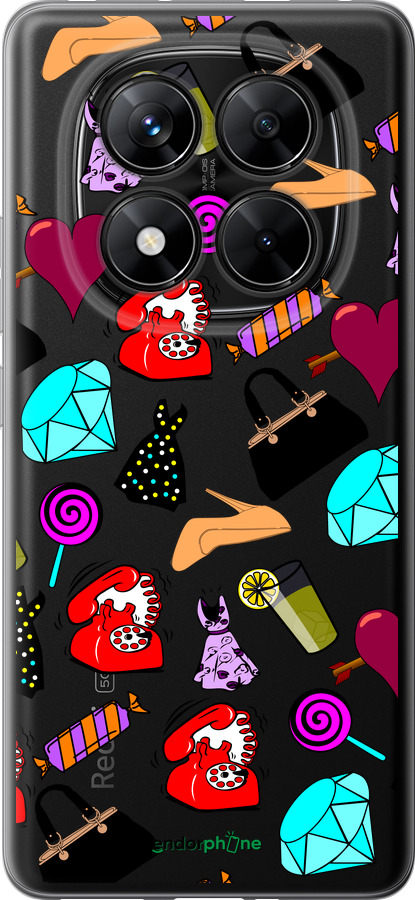 Силиконовый чехол stickers для Xiaomi Poco X7 - 4757u-4011 изображение 