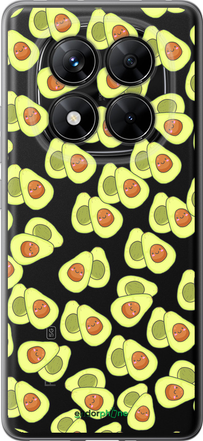 Силіконовий чехол Веселі авокадо для Xiaomi Poco X7 - 4799u-4011 изображение 