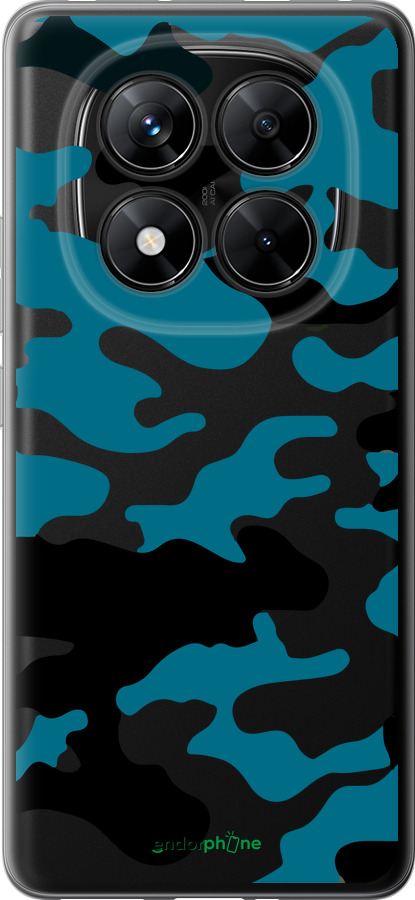 Силіконовий чехол Камуфляж прозорий фон для Xiaomi Redmi Note 14 Pro 5G - 4877u-3928 изображение 