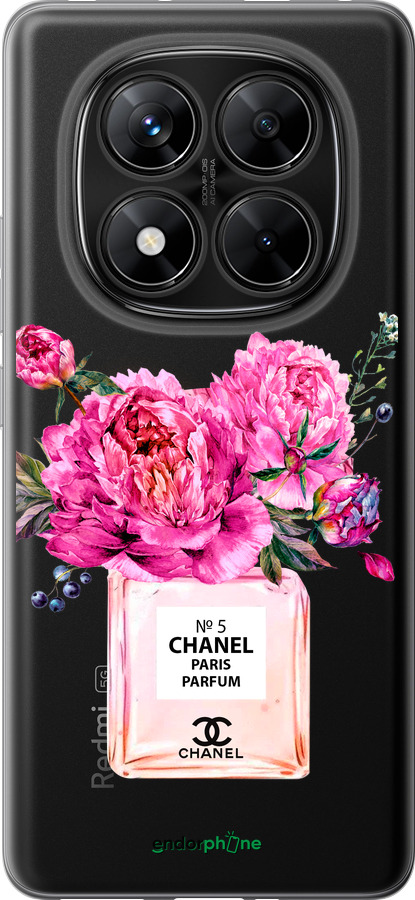 Силиконовый чехол Chanel для Xiaomi Redmi Note 14 Pro 5G - 4906u-3928 изображение 