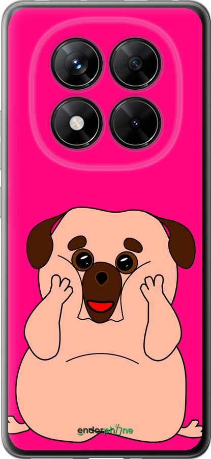 Силіконовий чехол Веселий мопс для Xiaomi Poco X7 - 4908u-4011 изображение 