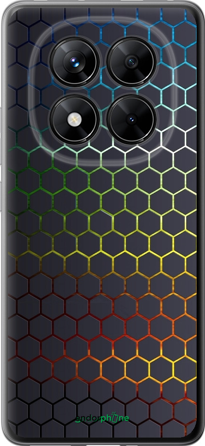 Силиконовый чехол Переливающиеся соты для Xiaomi Poco X7 - 498u-4011 изображение 