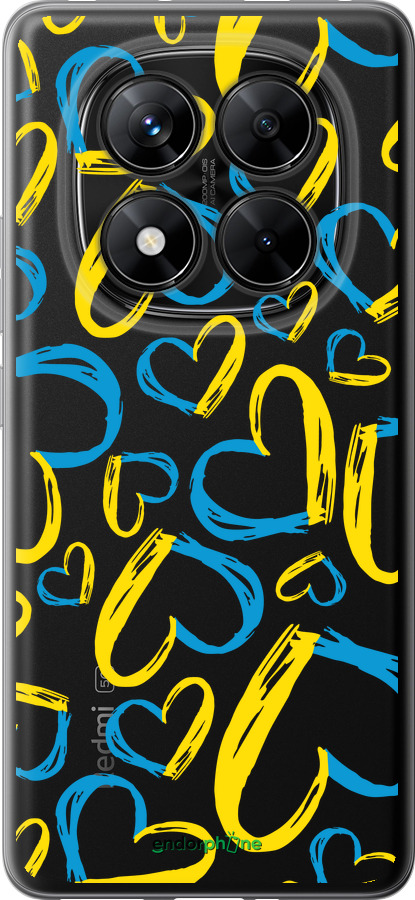 Силиконовый чехол Сердца UA для Xiaomi Poco X7 - 5292u-4011 изображение 