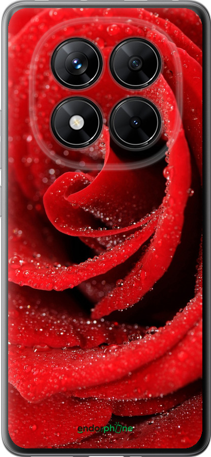 Силиконовый чехол Красная роза для Xiaomi Redmi Note 14 Pro 5G - 529u-3928 изображение 
