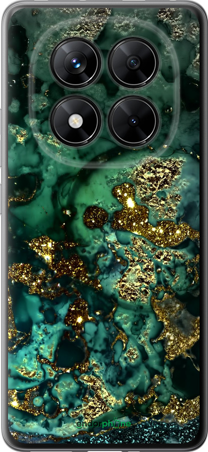 Силиконовый чехол Мрамор золото богатство для Xiaomi Redmi Note 14 Pro 5G - 5419u-3928 изображение 